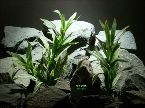 Silk Aquarium Plants - Silk Reptile Plants: Palm Leaves From Ron Beck Designs.