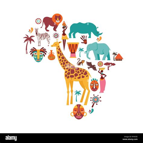 Africa Map Cut Out Stock Images Pictures Alamy