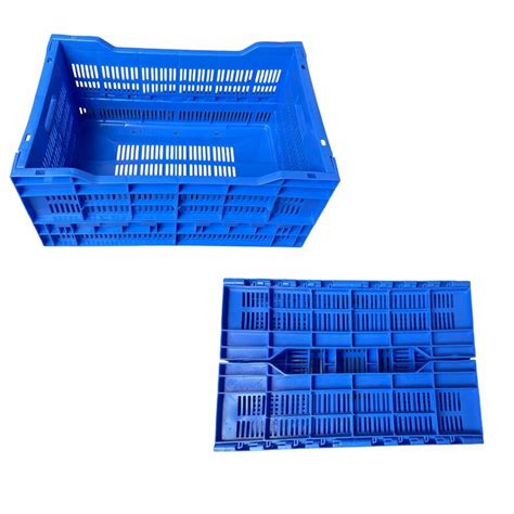 Blue Vegetable Polypropylene Crate Outer Dimension Lxwxh X X