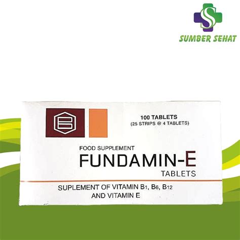 Jual Fundamin E Tab Box Tablet Shopee Indonesia