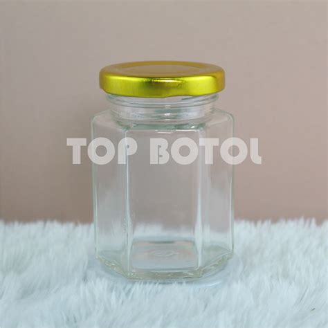 Jual Paket Isi 6pcs Hexagonal 100ml Botol Toples Beling Jar Kaca