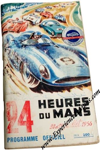 Vintage Original 1956 24 Hours Of Le Mans Program Autographed By Peter