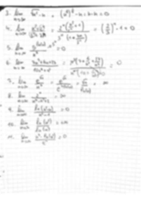 SOLUTION Esercizi Sui Limiti Matematica Studypool