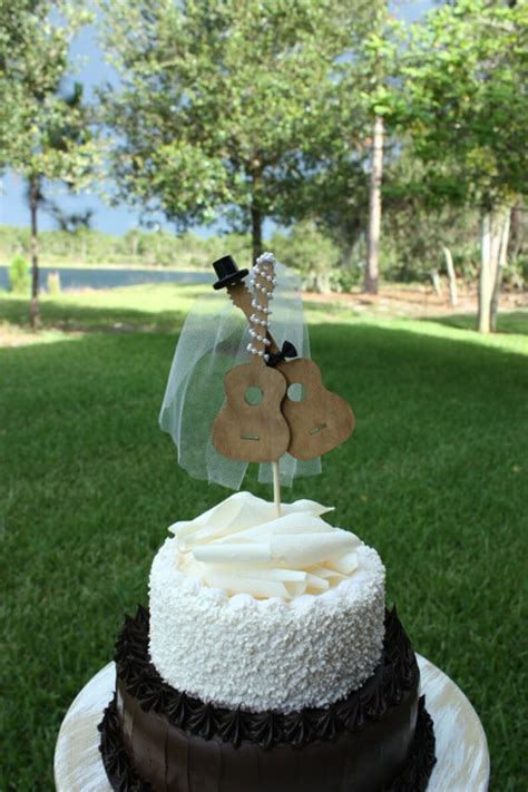 Guitar Wedding Cake Topper Musician Wedding Cake Etsy