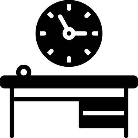 solid icon for office clock 25036416 Vector Art at Vecteezy