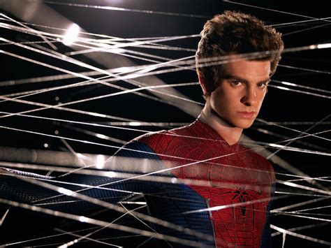 Download Andrew Garfield With Spider Web Wallpaper