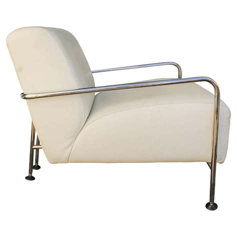 Classic Art Deco Bauhaus Tubular Chrome Lounge Chair For Sale At