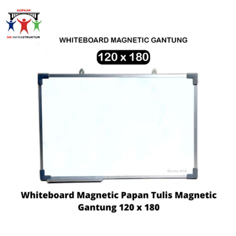 Jual Whiteboard Magnetic Papan Tulis Magnetic Gantung 120 X 180 PaDi UMKM