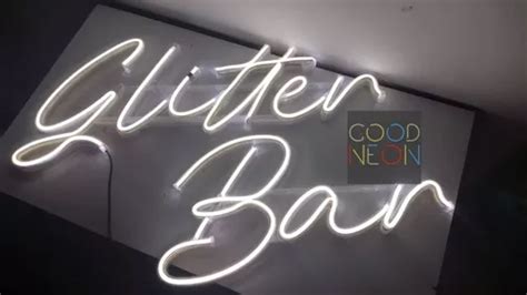 Glitter Bar Cartel Neon Led Personalizado