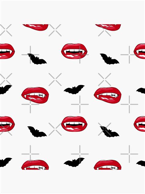 Halloween Red Lips With Vampire Fangs Sticker For Sale By Craftcloud