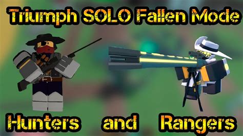 Triumph Solo Fallen Mode Only Hunters And Rangers Roblox Tower Defense