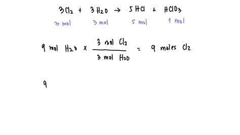 SOLVED: When chlorine reacts with water, hydrochloric acid and chloric ...