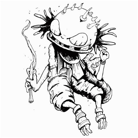 Personagem De Desenho Preto - Personagem de desenho animado preto | Vetor Premium