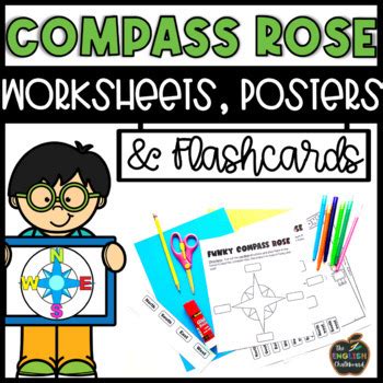 Compass Rose Worksheets Cardinal Intermediate Directions Posters