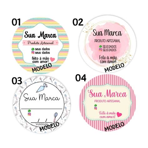 200 Adesivos Personalizados 4x4cm Elo7 Produtos Especiais