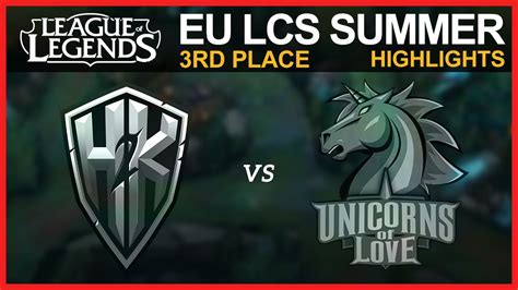 EU LCS Highlights H2K Vs Unicorns Of Love Summer Split 3rd Place