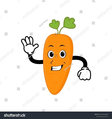 Cute Carrot Cartoon Mascot Character Smiling Stock Vector Royalty Free 2247520063 Shutterstock