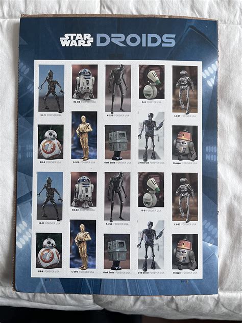 5 Mo Finance USPS Star Wars Droids Sheet Of 20 Forever Postage