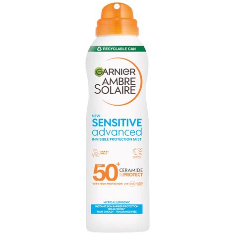 Garnier Ambre Solaire Spf 50 Sensitive Advanced Dry Mist Sun Spray