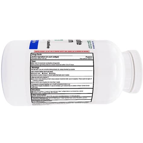 Major Docusate Calcium Stool Softener 240 Mg Value Size