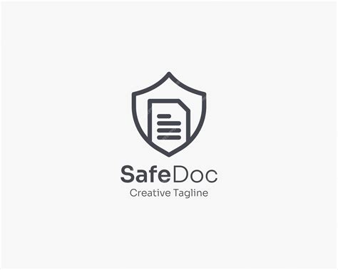 Premium Vector Simple Modern Creative Safety Document Logo