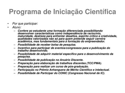 Ppt Programa De Inicia O Cient Fica Powerpoint Presentation Free