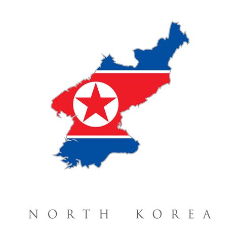 North Korea country flag inside map contour design icon logo ...