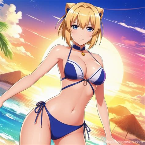 Saber In Fate S Sexy Bikini Stable Diffusion Online