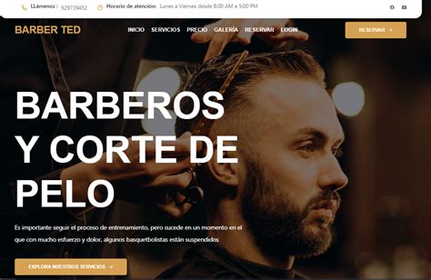 Página web para barbería administrable Jorge Chavez Hotmart