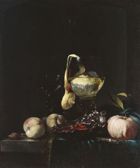 Still Life With Glasses And A Silver Bowl Painting Willem Kalf Oil