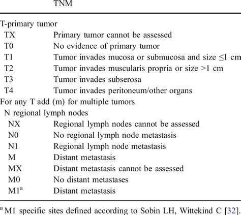 Proposal For A Tnm Classification For Endocrine Tumors Of Lower Jejunum