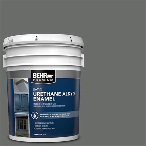 BEHR PREMIUM 5 Gal PPU25 03 Shadows Urethane Alkyd Satin Enamel