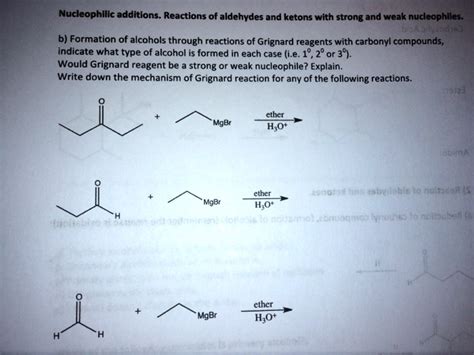 SOLVED Nucleophilic Additions Reactions Of Aldehydes And Ketones With