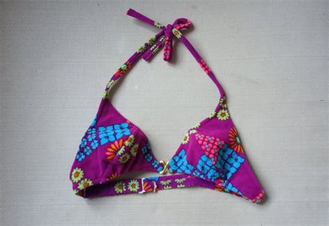 Vintage Bikini Oberteil Retro Er Hippie Frottee Samt Xs Kaufen Auf Ricardo