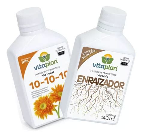 Kit Fertilizantes Npk Enraizador Ml Vitaplan Mercadolivre