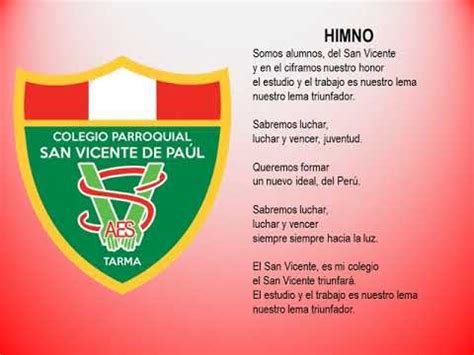 Himno Colegio Parroquial San Vicente De Pa L Tarma Youtube