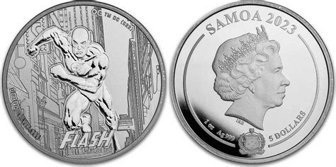 Dollar Silver Coin The Flash Oz Dc Comics Samoa Bullion