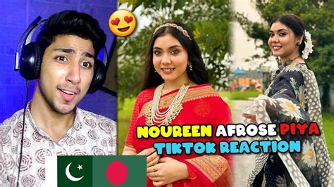 Pakistani React On Noureen Afrose Piya New TikTok Videos Bangladeshi