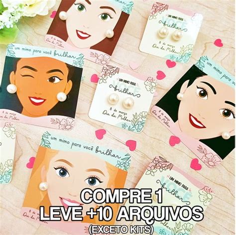 Arquivo De Corte Tag Brinco Dia Das Mulheres Studio E Png Elo7