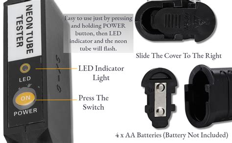 Neon Light Tester Portable Handheld Neon Tube Tester Lamp Fluorescent