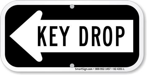 Key Drop Signs