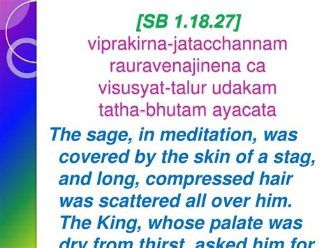 Ppt Srimad Bhagavtam Maharaja Pariksit Cursed By A