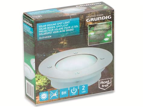 Grundig įmontuojamas šviestuvas su saulės baterija 14x3 3cm kaina pigu lt