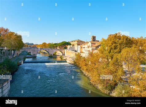 ROME ITALY CIRCA NOVEMBER 2017 View Of Tiber Riverside And