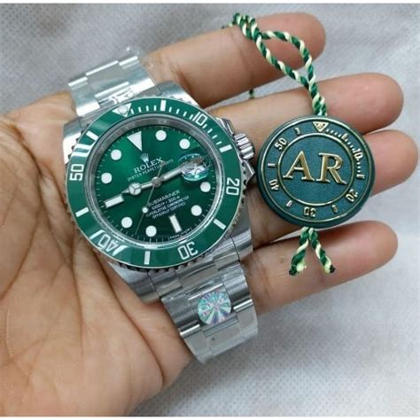 Jual Jam Tangan Pria Merek Rolex Submariner Hulk Swiss Eta Clonning