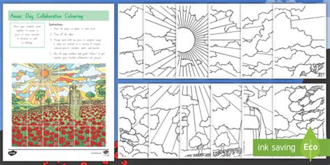 Anzac Day Collaborative Colouring Activity Pack