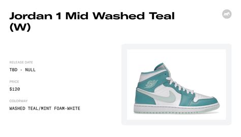 Jordan 1 Mid Washed Teal W Dv2229 300 Release Info