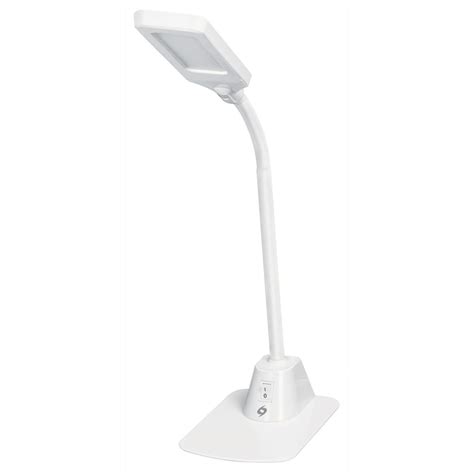 Lámpara de LED Volteck Lait blanca para escritorio 5W cuello flexible