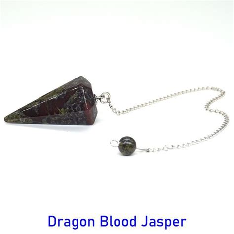 PIERRE VENDUE SEULE Dragon Blood Jasper Pendule Hexagonale En Forme De