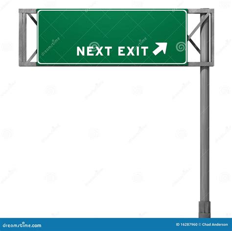 Blank Freeway Exit Sign stock illustration. Image of name - 16287960